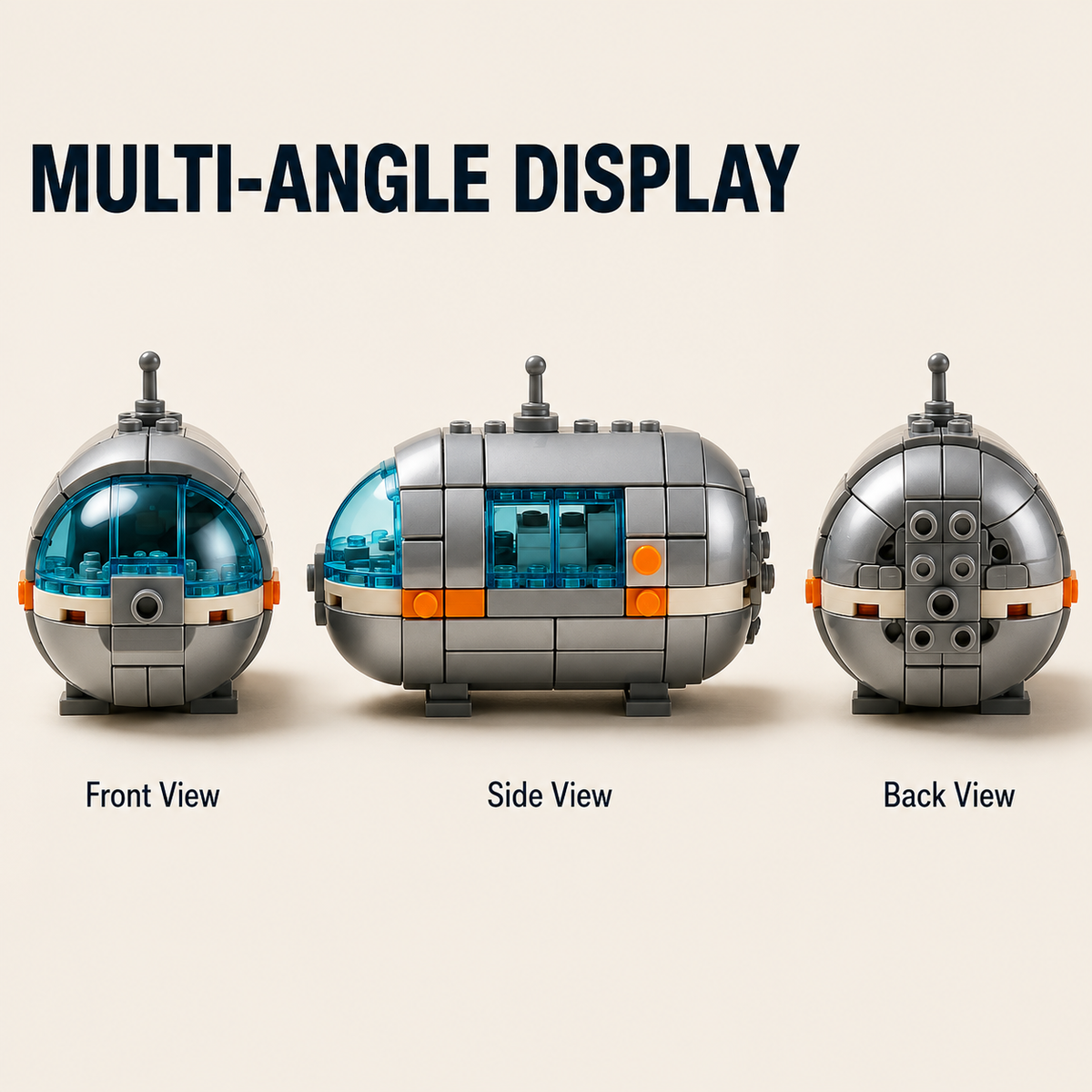 Virexaxe® Space Capsule Building Block Set with Astronaut Figures