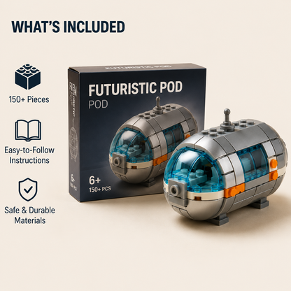 Space Capsule Building Block Set with Astronaut Minifigures