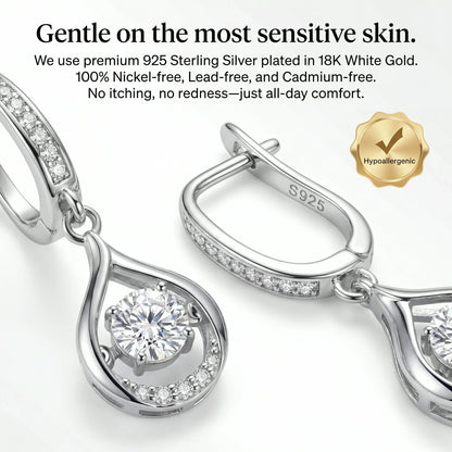 [Last five minutes] 1-Carat "Dancing" Moissanite Earrings – The Pure S925 Comfort & Sparkle You Deserve💎
