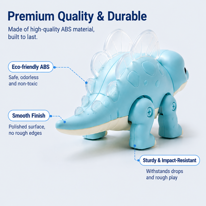 Adorable Movable Dinosaur Toy, Safe Rounded Stegosaurus Figure with Articulated Joints