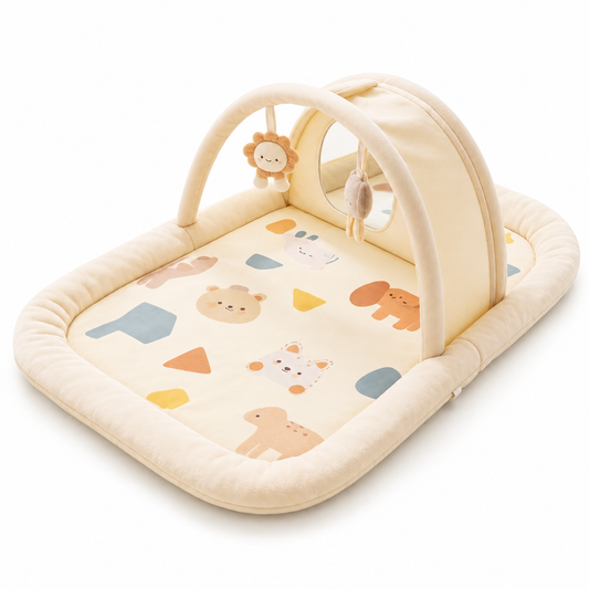 Virexaxe® Foldable Baby Play Mat with Activity Arch