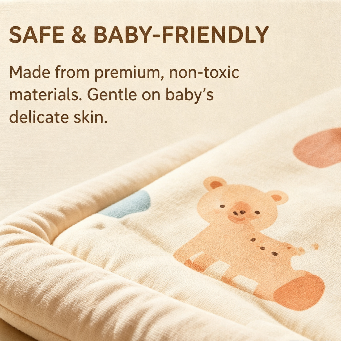 Foldable Baby Play Mat with Arched Fabric Early Learning Activity Frame