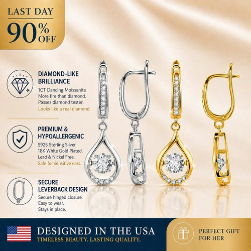 [Last five minutes] 1-Carat "Dancing" Moissanite Earrings – The Pure S925 Comfort & Sparkle You Deserve💎
