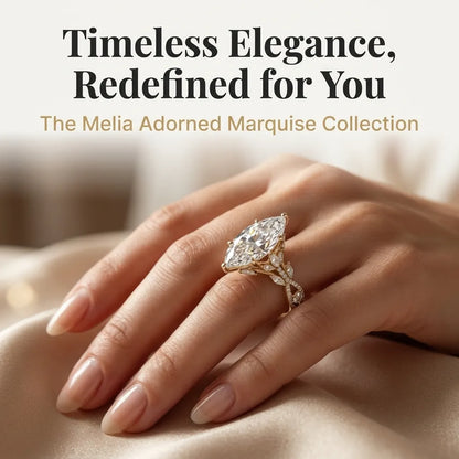 [90%] Marquise Lab-Grown Diamond Ring | Slimming Elegance Twisted Vine Ring in 18K Gold--Last Day Sale-90% OFF🔥