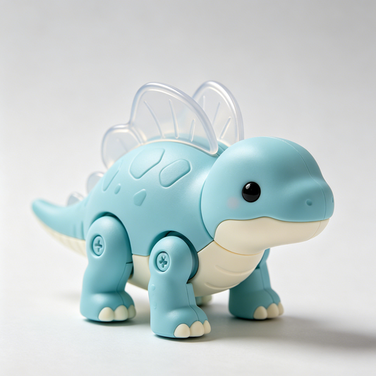Adorable Movable Dinosaur Toy, Safe Rounded Stegosaurus Figure with Articulated Joints