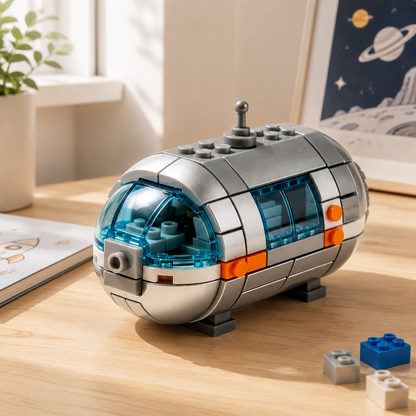 Virexaxe® Space Capsule Building Block Set with Astronaut Figures