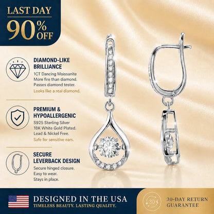 [Last five minutes] 1-Carat "Dancing" Moissanite Earrings – The Pure S925 Comfort & Sparkle You Deserve💎